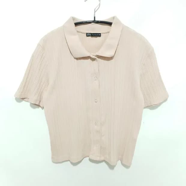 자라 골지 반팔 카라 가디건 L_S1024