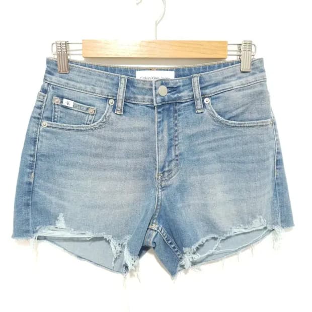 캘빈 클라인 미드라이즈 데님 숏 팬츠 26_S1073