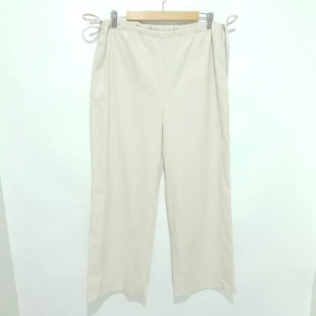 스트라이프 스트랩 와이드 팬츠 F_S1075