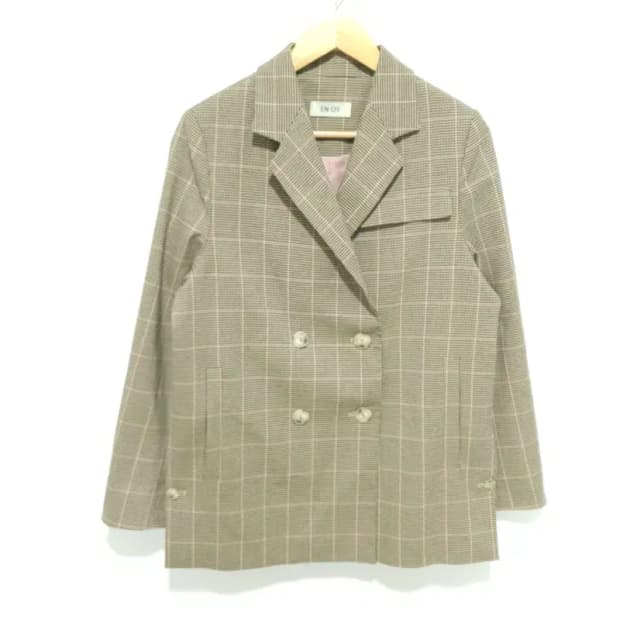 엔오르 여성 체크 자켓 F_M1085