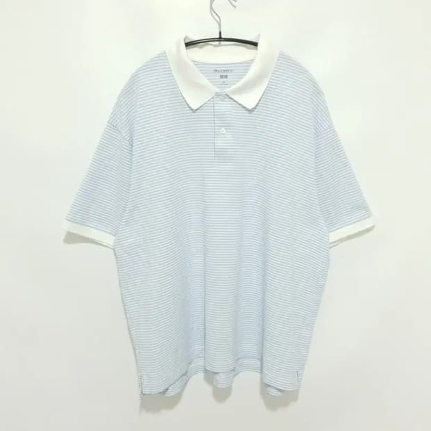 유니클로 JW앤더슨 스트라이프 반팔 카라티 3XL_S1077