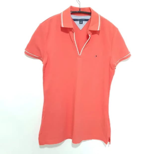 타미힐피거 여성 브이넥 오픈카라 반팔 XS_S1089