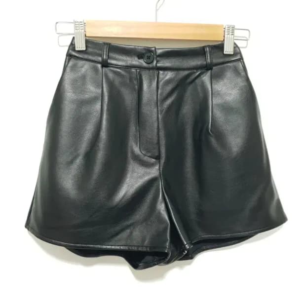 뒷밴딩 기모 레더 숏 팬츠 F_M1188