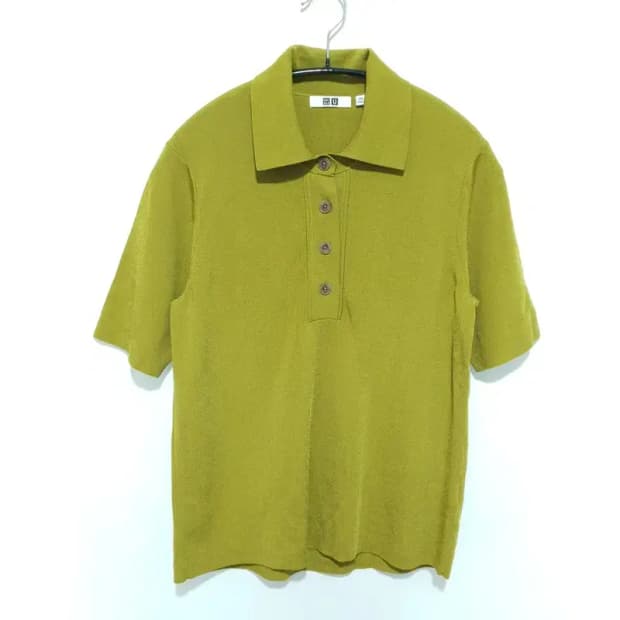 유니클로 U 여성 반팔 카라 니트 XXL_S1171