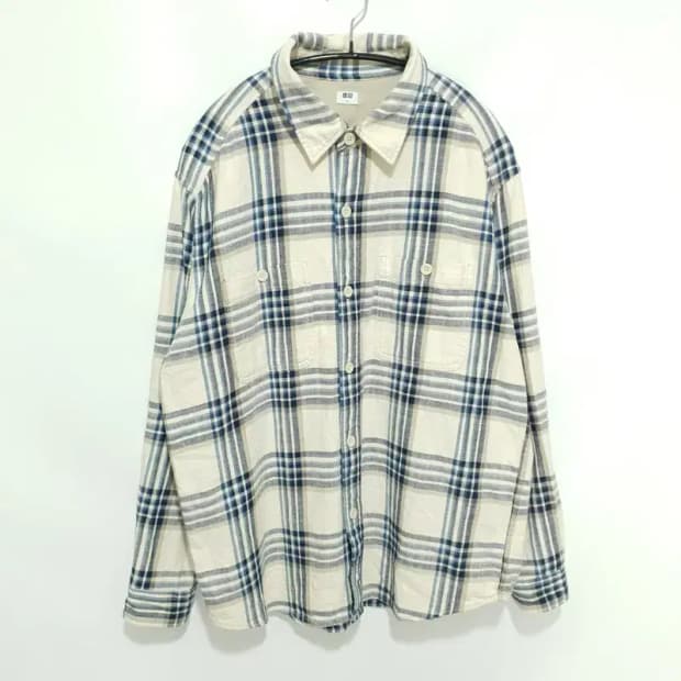 유니클로 체크 셔츠 L_M1227