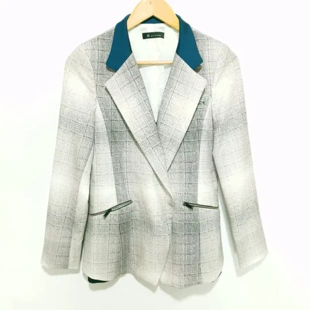 잇미샤 체크 프린팅 자켓 88-94-165_M1344