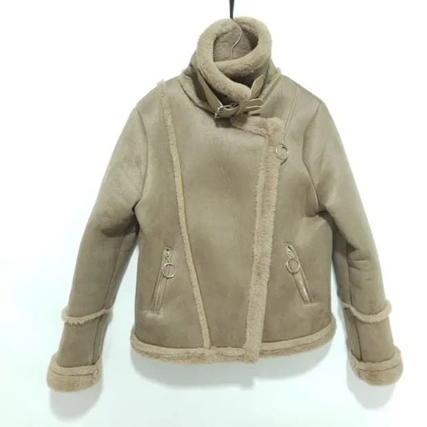 여성 양털 스웨이드 무스탕 F_W0322