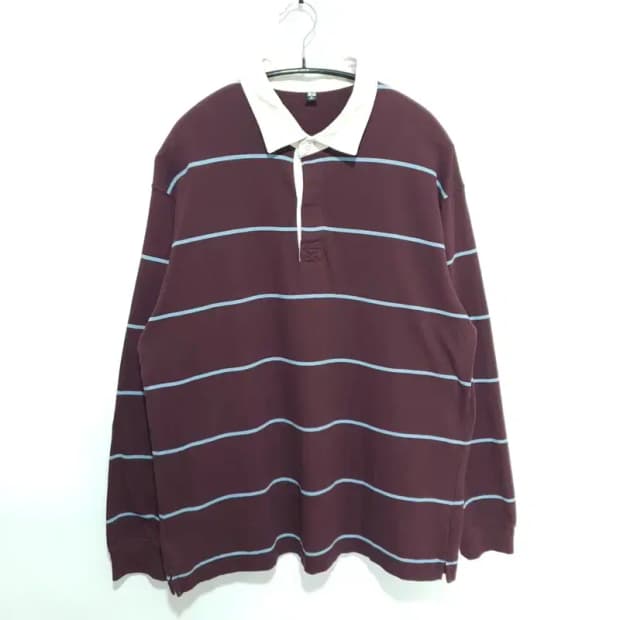 유니클로 럭비티 카라 긴팔  XL_M1379