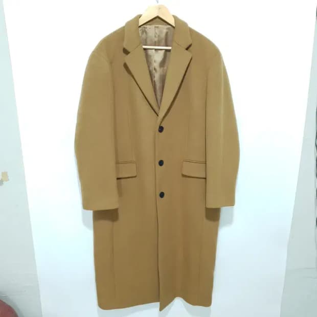 무탠다드 대디 숄더 싱글 롱 코트 XL_W0361