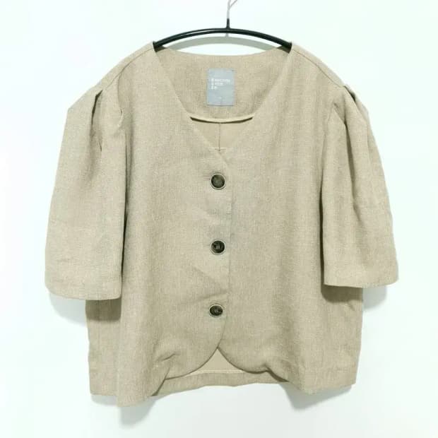 에잇세컨즈 노카라 반소매 자켓 M_S1398