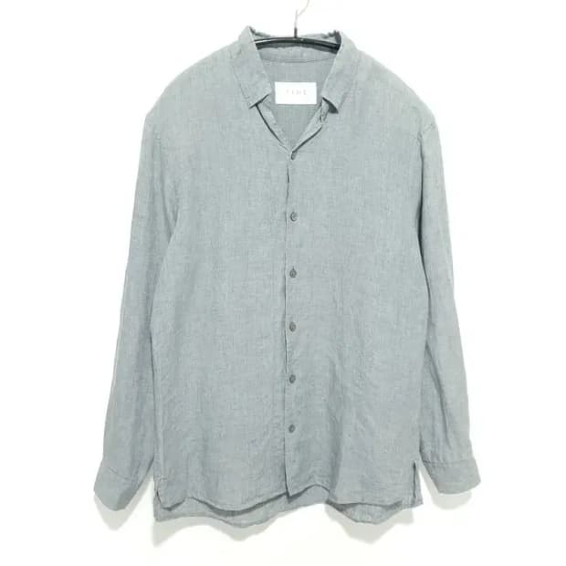 타임 옴므 오픈 카라 린넨 셔츠 95_M1568