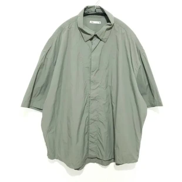 자라 맨 나일론 바스락 오버핏 반팔 셔츠 L_S1431