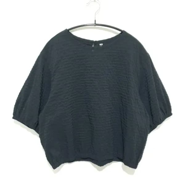 유니클로 여성 시어서커 볼륨 블라우스 L_S1449