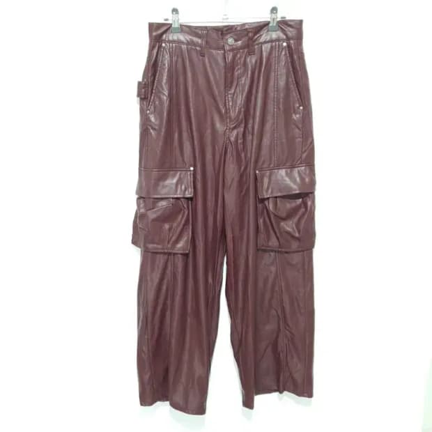 메종미네드 레더 카펜터 와이드 팬츠 46_W0384