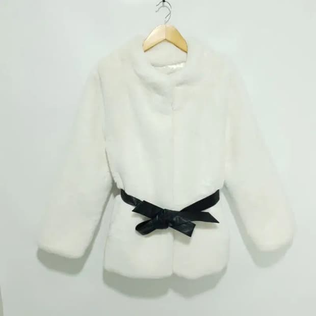 벨티드 퍼 자켓 F_W0391