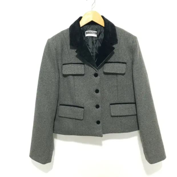 여성 누빔 배색 모직 자켓 F_W0393