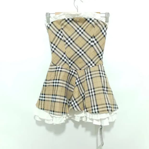 RASE LE SOL 레이스 체크 원피스 S_S1486