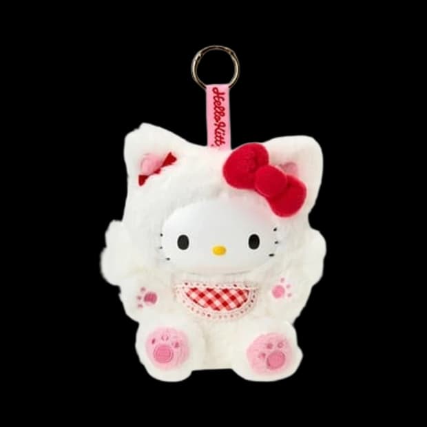 산리오 헬로 키티 파인 페이스 캣 화이트