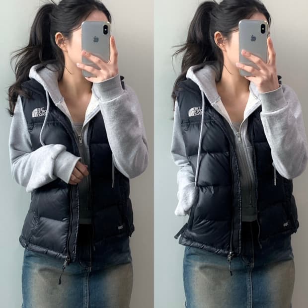 노스페이스 패딩 조끼