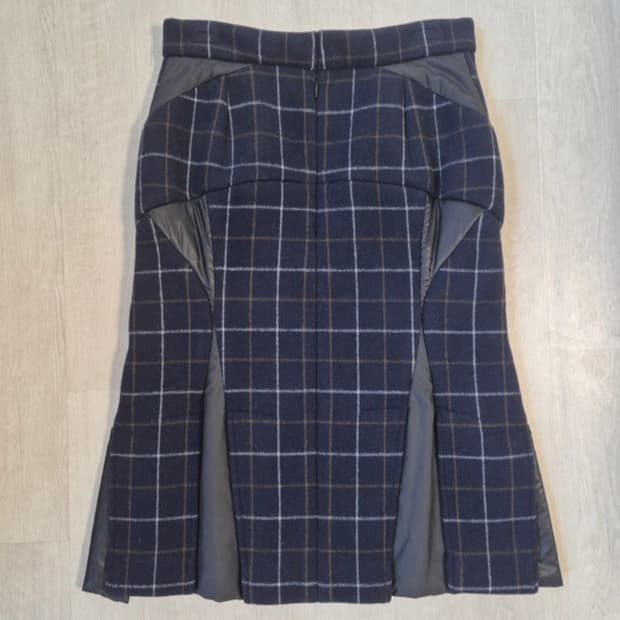 사카이 런웨이 울 모직 패딩 겨울 스커트