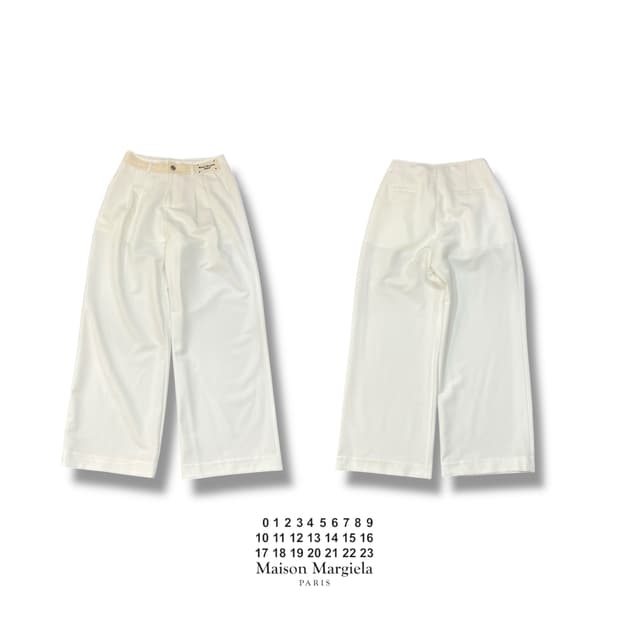 메종 마르지엘라 투턱 화이트 슬랙스 y14375
