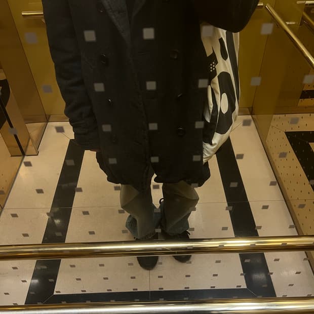 꼼데가르송 옴므 듀스 15aw 축융 울 피코트