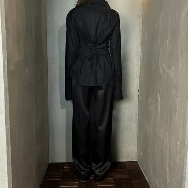 90s 겐조 백 코르셋 레이스업 셔츠