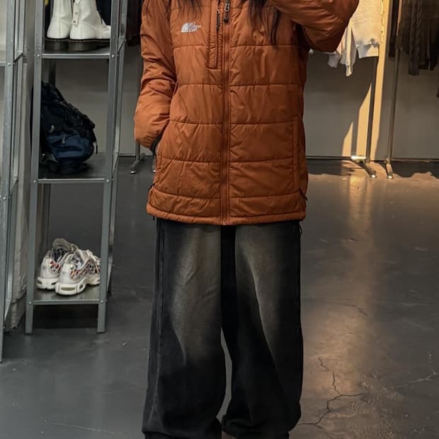 노스페이스 로고 경량패딩 재킷 A2254