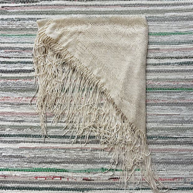 Lautreamont Ivory Fringe Scarf  