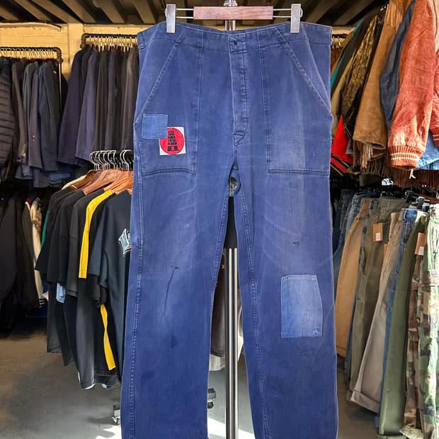 프렌치워크웨어 패치워크 페이드 프렌치 워크팬츠