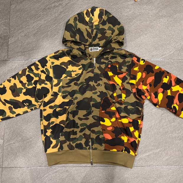 베이프 카모 후드집업