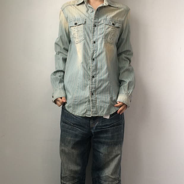 Washing stripe pattern shirt