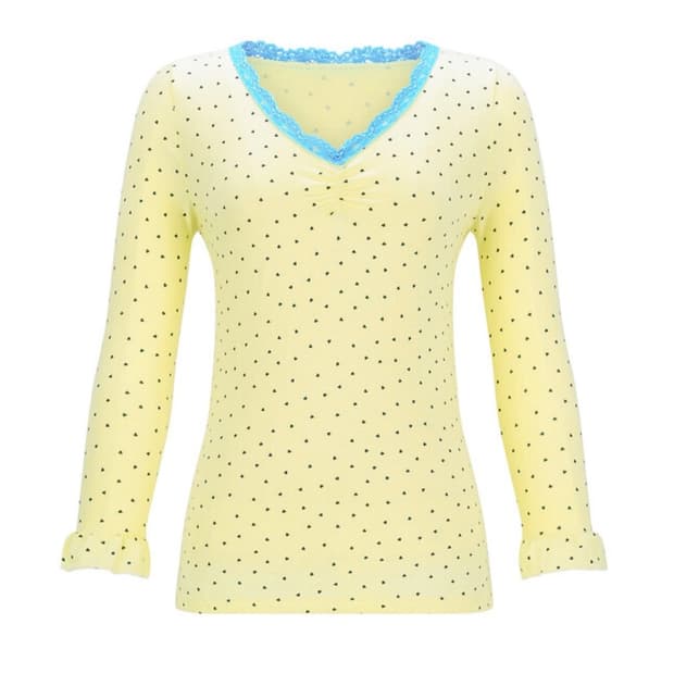 샵페어리 미니 하트 레이스탑 레몬