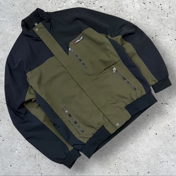 [L] 폴로 RLX 랄프로렌 블랙/카키 바람막이 B686