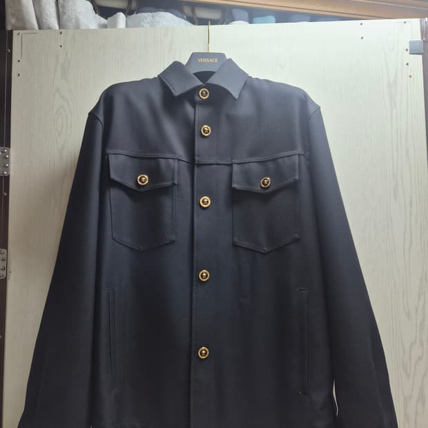 베르사체 캐리오버 울 캐벌리  오버셔츠