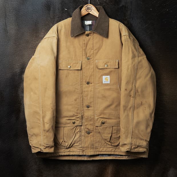 [XL] 90s 칼하트 CB036 블랭킷 라이닝 헌팅자켓 브라운 