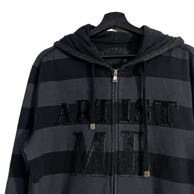 빈티지 스트라이프 펑크 후드집업 105