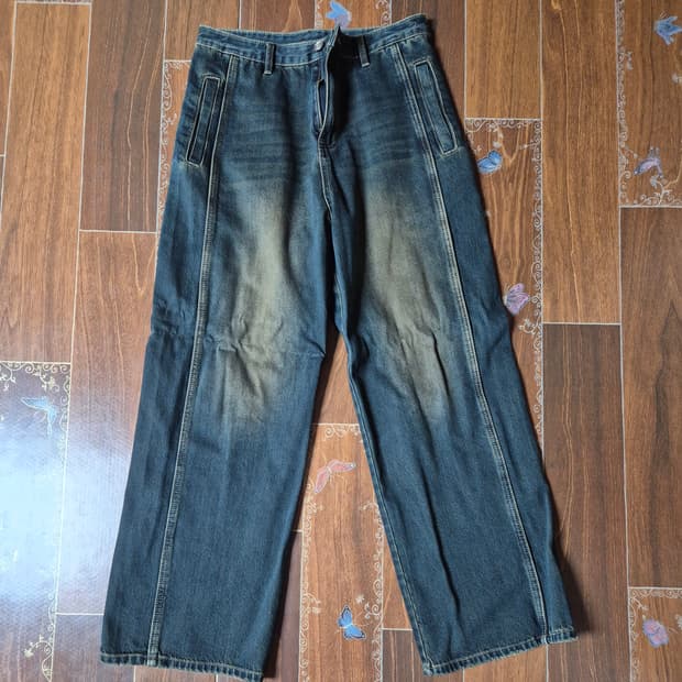 [M]DNSR 사이드 와이어 데님 그린