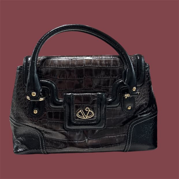 [이태리산] 비제바노(Vigevano)천연가죽 악어패턴 핸드백