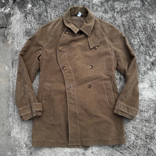 [XL] 00s Versace 베르사체 몰스킨 프렌치 모터싸이클 코트