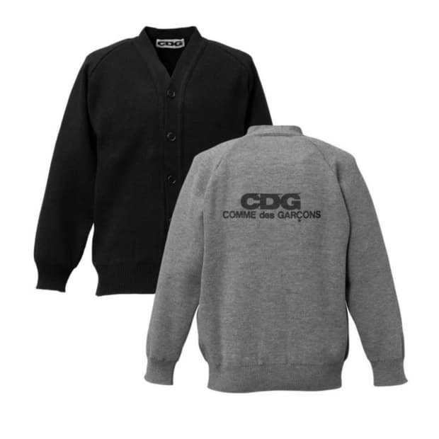 Cdg 꼼데가르송 스쿨가디건 L 그레이