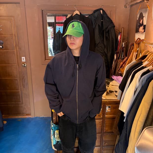 90S POLO RALPH LAUREN 폴로 후드집업 네이비