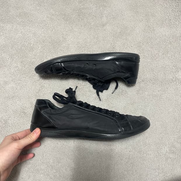 280) 프라다 스포츠 레더 나일론 트레이너 스니커즈