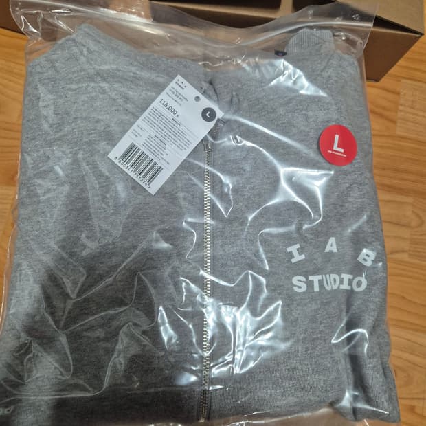 아이앱 아이앱스튜디이오 후드집업 그레이 L사이즈