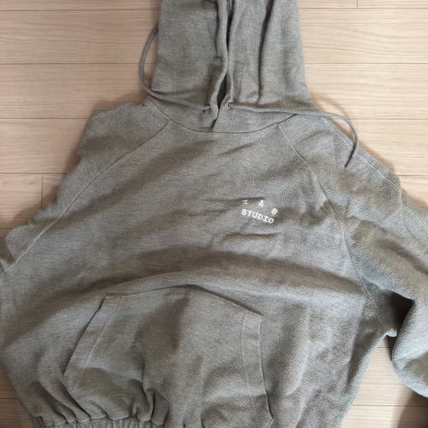 이이앱 스튜디오 헤링본 후드 그레이 XL