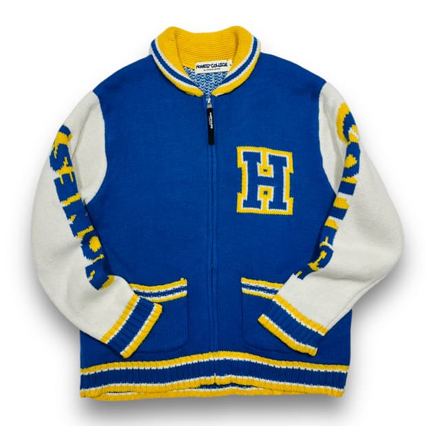 GU x 스튜디오 세븐 H 로고 빈티지 니트 집업