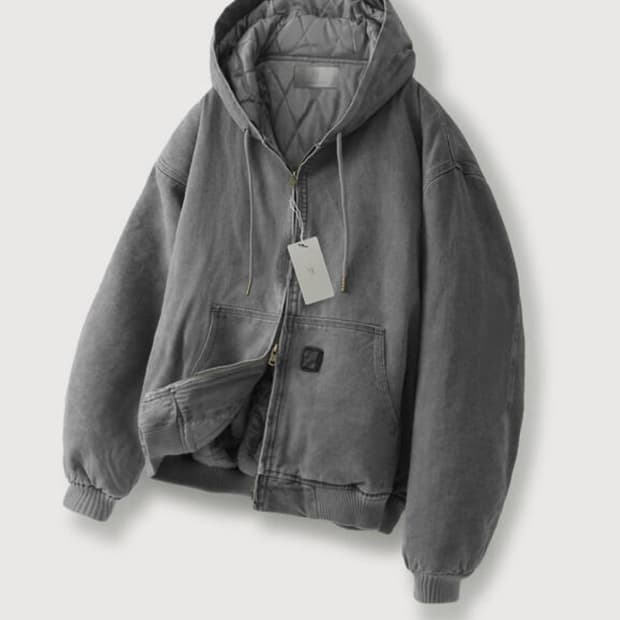 [단종] 맨인스토어 빈티지 워시드 퀄팅 후드자켓