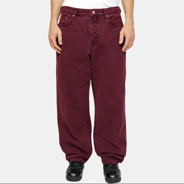 [새상품] 스투시 워시드 캔버스 빅올진 판매합니다 (버건디/32사이즈)