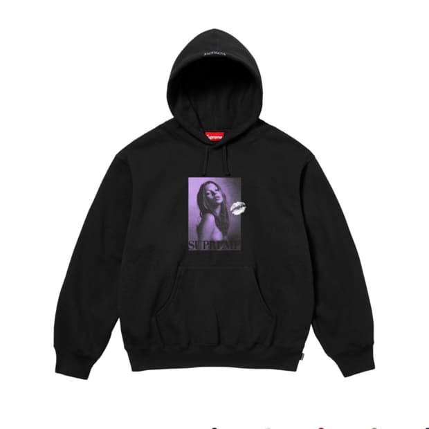 L사이즈 슈프림 케이트 모스 후드 블랙