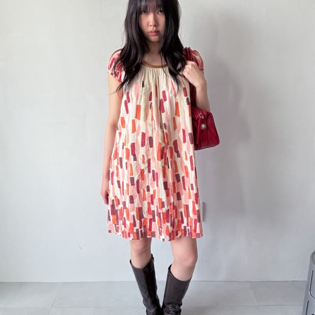 Sunset mini dress 일본빈티지